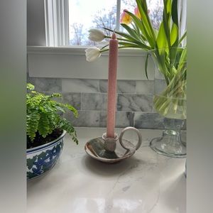 Pottery Taper Candle Holder